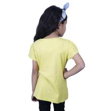 Gini & Jony Girls Yellow Printed Round Neck T-shirt