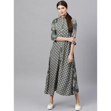 GERUA Women Grey Printed Maxi Dress