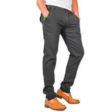 Virjeans Stretchable Cotton Check Chinos Pant for Men (VJC 712) Slate Grey