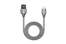 PTron Falcon Pro 2.1A USB To Type C Cable Metal Data Cable For All Type C Smartphones (Silver)