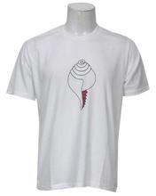 Sonam Gears White Conch Shell Printed Casual T-Shirt For Men - #821