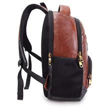 The Clownfish Leatherette 25 Ltr Brown Laptop Backpack