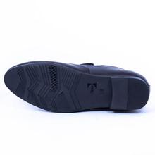 Caliber Shoes Leather Black Slip On Formal Shoes For Men - ( 506 L)