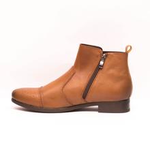 Kapadaa: Caliber Shoes Tan Brown Slip On Lifestyle Boots For Men – (P 501 C)