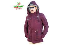 Virjeans Cotton Long Jacket Korean Design Inner Fur - Maroon (vjc670)