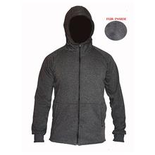 Trendy winter full zip fur jacket for Men - Gray