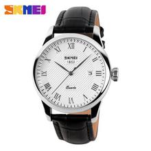 SKMEI Business Mens Watches Top Brand Luxury Leather Strap Watch Men