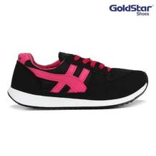 Goldstar Black/Pink Mesh/Rubber Casual Sports Shoes For Women (038)