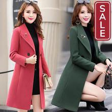 SALE- Mid-length woolen coat winter new style woolen