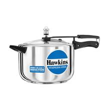 Hawkins Stainless Steel Pressure Cooker (Works On Gas And Induction)- 10 L