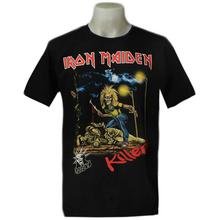 Black Half Sleeve Iron Maiden Lady Killer Printed  T-Shirt For Men