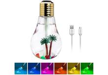 USB Powered 400ML Bulb Design Humidifier Aroma Diffuser with 7 Color Changing LED