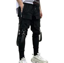 Black Pants With Suspender belt For Men