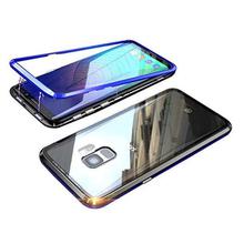 Magnetic Adsorption Aluminum Bumper Case For Samsung S9plus - Blue