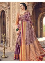 Stylee Lifestyle Purple Banarasi Silk Jacquard Saree - 2056