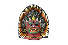 Multicolored Bhairav Face Mask Showpiece