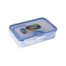 Ski Lock & Seal 800Ml + 125Ml Plastic Lunch Tiffin Box (Clear)