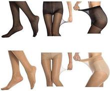 Pack of 2 High Waist Stockings For Women- Black/Beige