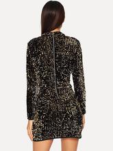 Sequin Keyhole Detail Dress