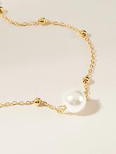 Faux Pearl & Bead Detail Chain Necklace 1pc