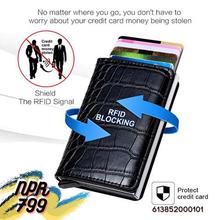 New Men Antitheft Card Holder Fashion Metal Credit Card