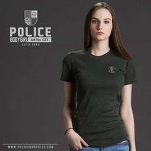 Police Green Logo Printed T-Shirt For Women (GT.3)