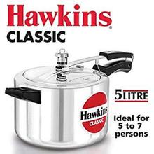 Hawkins Classic 5 Liter Aluminium Silver Pressure Cooker CL50