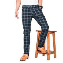 Virjeans Stretchable Cotton Check Blue Chinos Pant for Men (VJC 714) 4