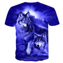 BIANYILONG 2018 flame Wolf printed 3D T shirts Men T-shirts New Design