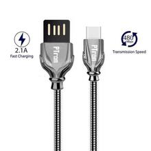 PTron Falcon Pro 2.1A USB To Type C Cable Metal Data Cable For All Type C Smartphones (Black)