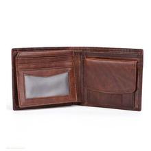 Vintage Men Wallets Soft Genuine Leather Wallet Large