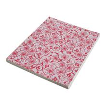 Red/Light Pink Floral Printed Nepali Paper Notebook