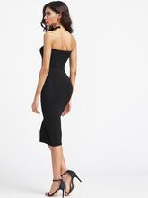 Black Skinny Bandeau Dress