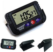 Blue Diamond Digital LCD Alarm Table Desk Car Calendar Clock Timer Stopwatch (Black)