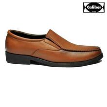 Caliber Shoes Tan Brown Slip On Formal Shoes For Men - ( 454 C )