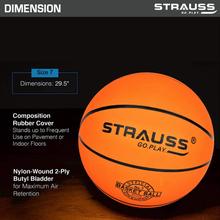 Strauss Rubber Official Basketball, Size 7 (Orange)