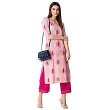 Khushal K Women's Cotton Kurta With Palazzo Set