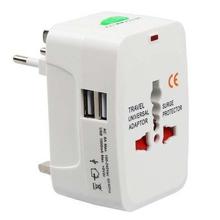 International Plug Adapter 2 USB Port World Travel AC Power Charger