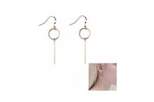 Geometrical Hollow Circle Hoop Long Dangle Earrings