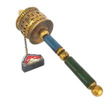 Multicolored Wooden Prayer Wheel Showpiece-203a