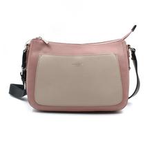 David Jones Pink/Beige Front Pocket Side Sling Bag For Women