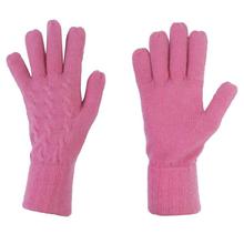 Pink Knitted Mix Cashmere Gloves For Women