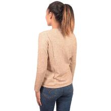Cream Buttoned Cardigan Sweater for Women