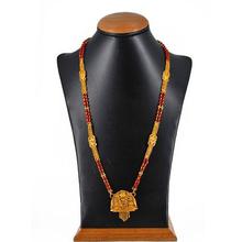 Crest Gold Toned Mangalsutra Two Line Necklace