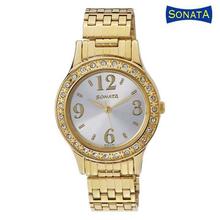 8123YM01 Silver Dial Analog Watch For Women