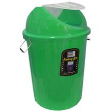 Bagmati Green Plastic Swing Lid Garbage Waste Dustbin- 32 Ltrs.