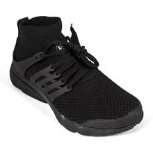 Light Weight Knitted Black Sports Shoe With Extended Ankle - (6107)