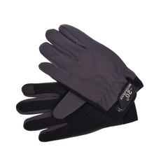 Plain Fancy Winter Gloves With Fur Inside Grey