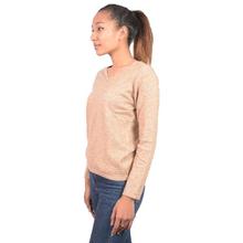 Brown V Neck Pullover Sweater for Women