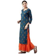 Vaamsi Women's Crepe a-line Kurta